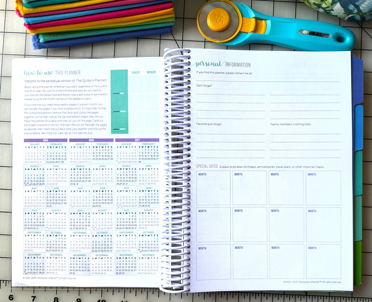 Perpetual Quilter's Planner