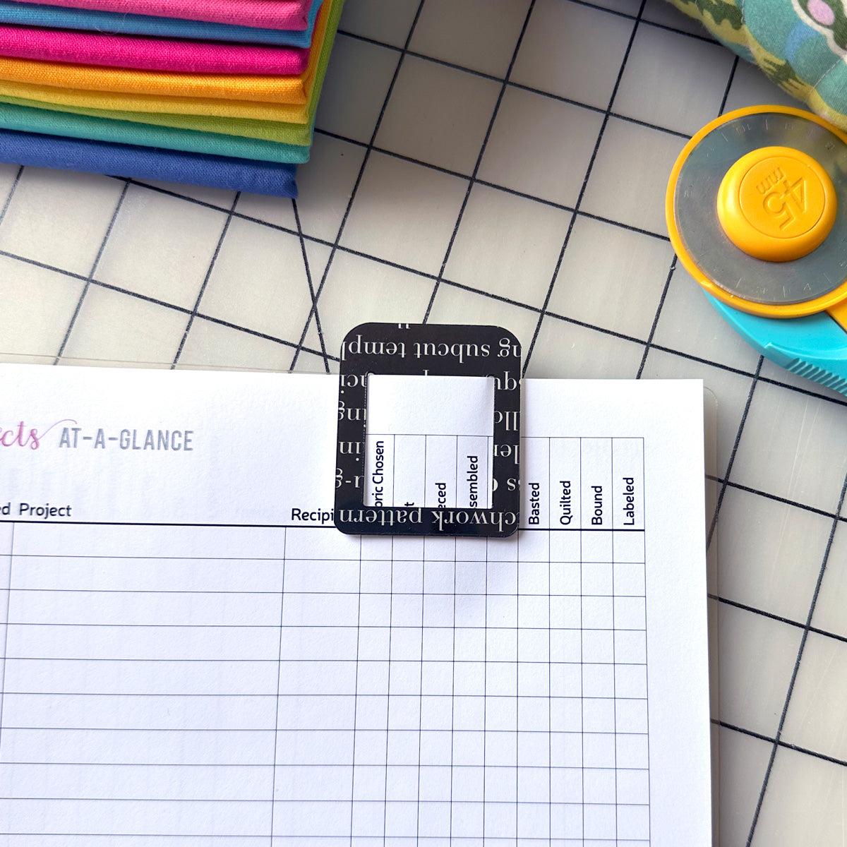 Quilty Page Markers/Bookmarks, set of 2