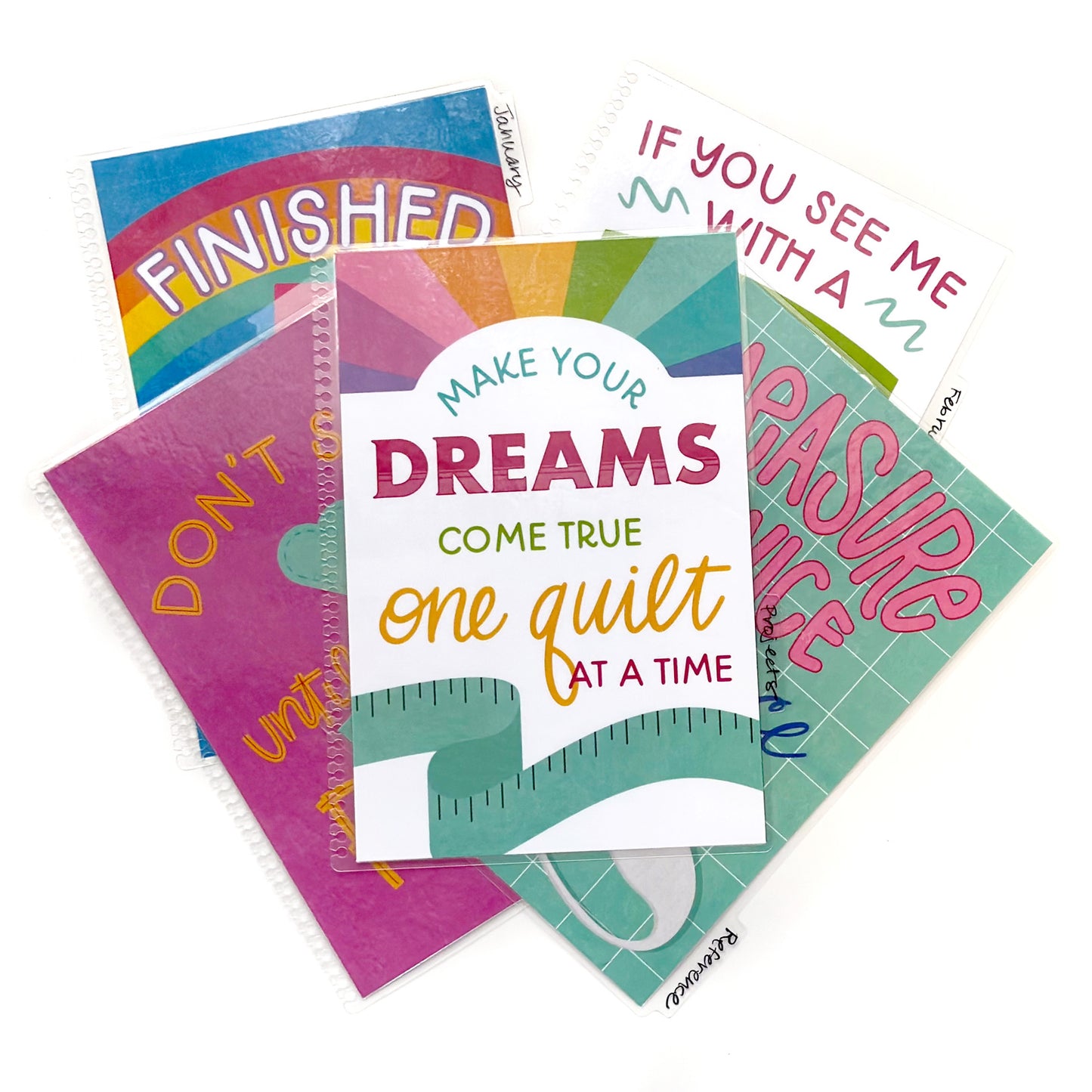 Laminated Tab Dividers for Quilters, Set of 5