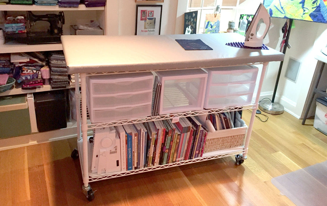 DIY Pressing Table & Rolling Storage Cart for your Sewing Room