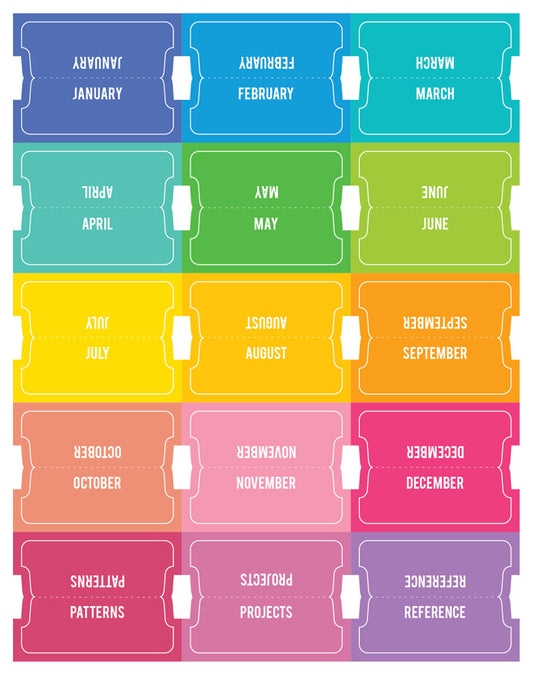Stick-On Tabs - Set of 15 color matching side page labels