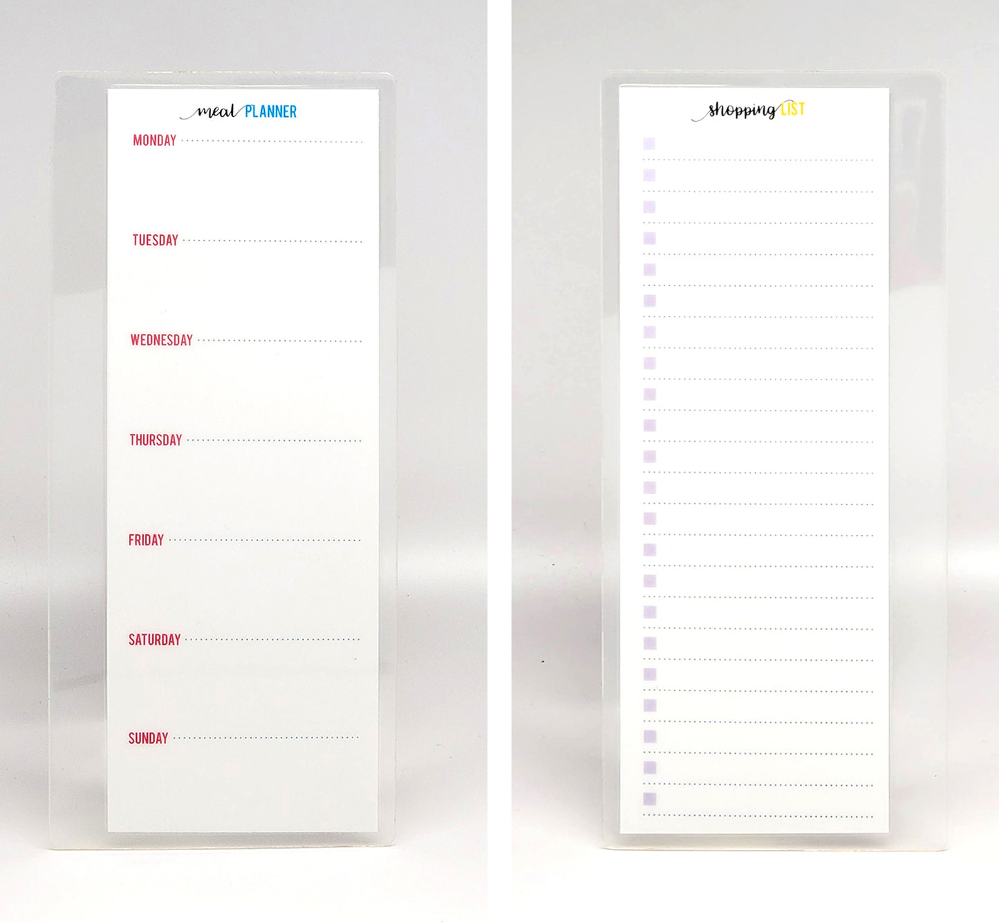 Shopping List & Meal Planner Laminated Bookmark