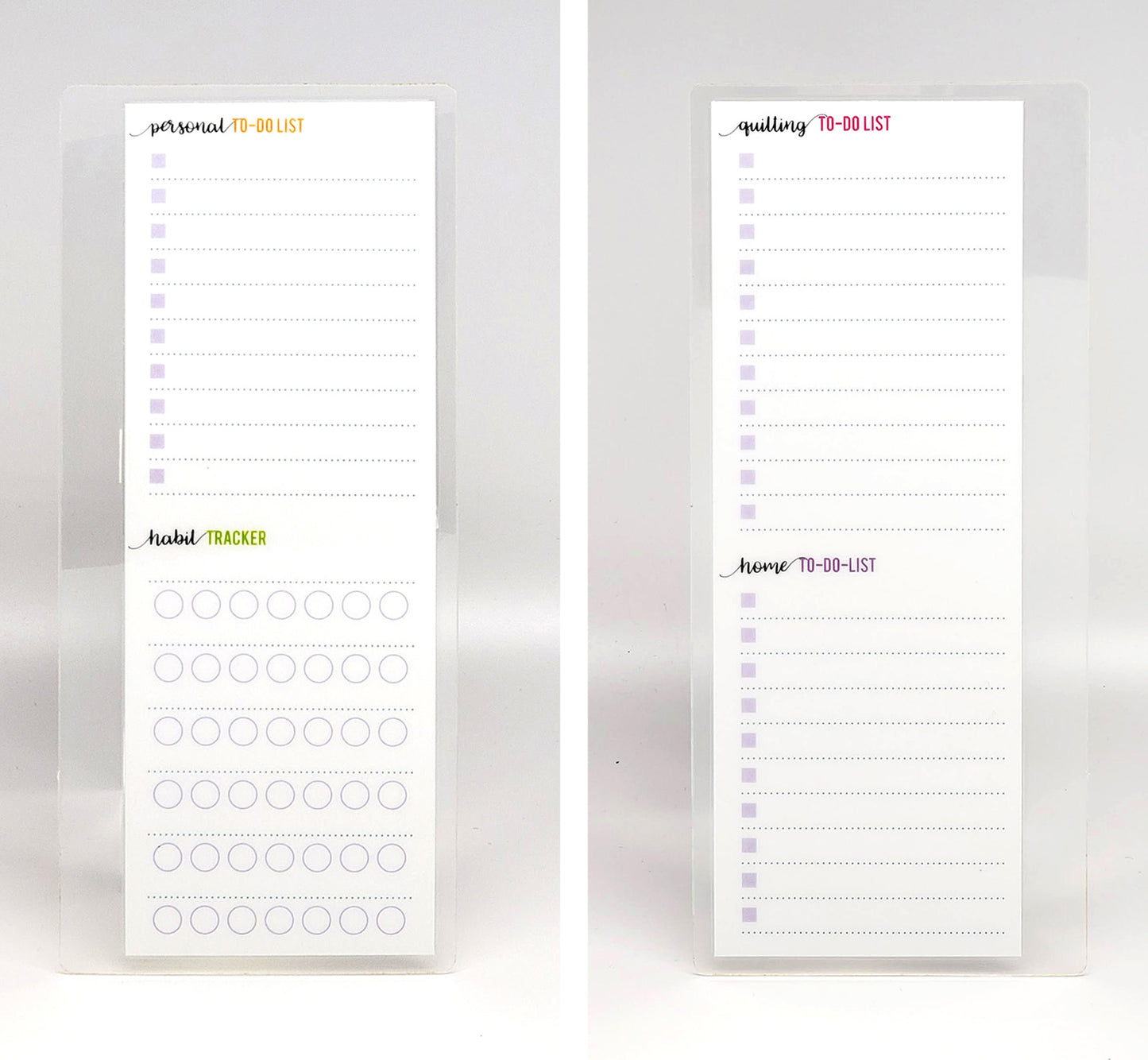 To-Do List & Habit Tracker Laminated Bookmark for Quilters