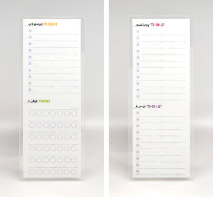 To-Do List & Habit Tracker Laminated Bookmark for Quilters